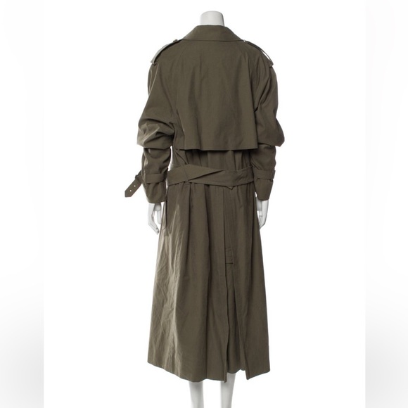 Burberry Oversized Trench Coat in Green Size 44 checked lining - Picture 9 of 10